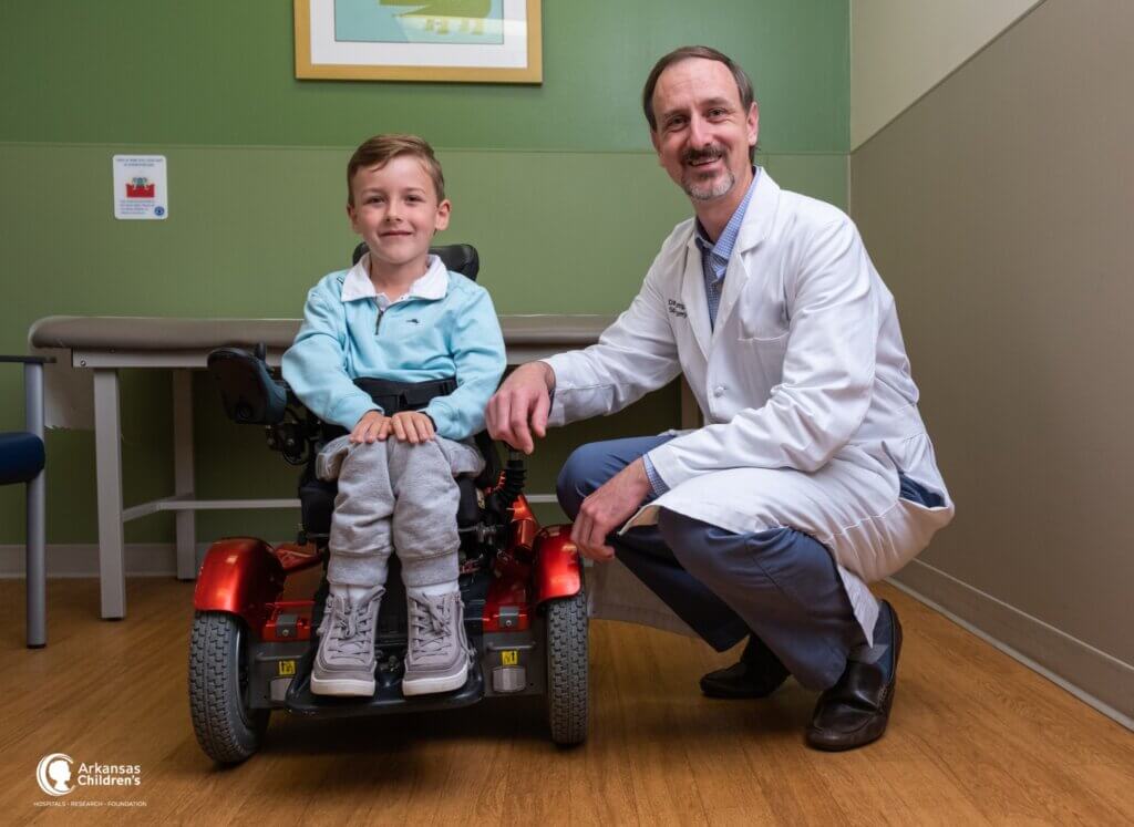 Arkansas Children's doctor and patient