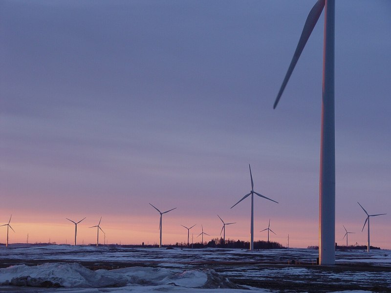 A wind farm near Chandler, Minnesota.