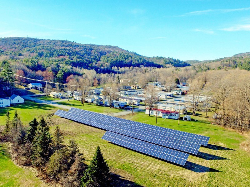 Solar array at manufactured home park in New Hampshire