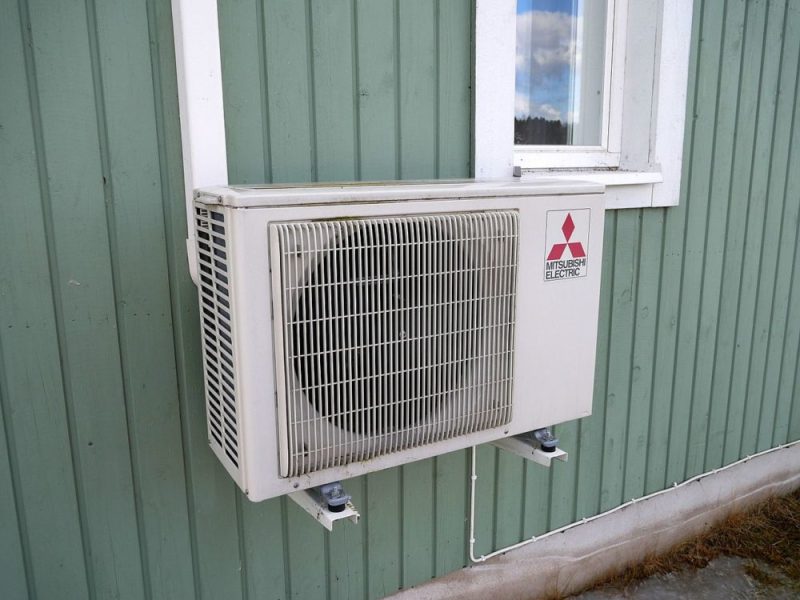 An air source heat pump.