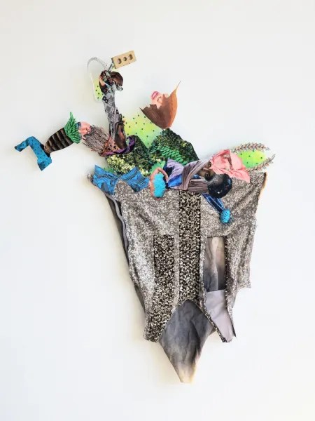 Cydney Lewis' work "New Growth on New Soil," an example of her work using discarded materials.