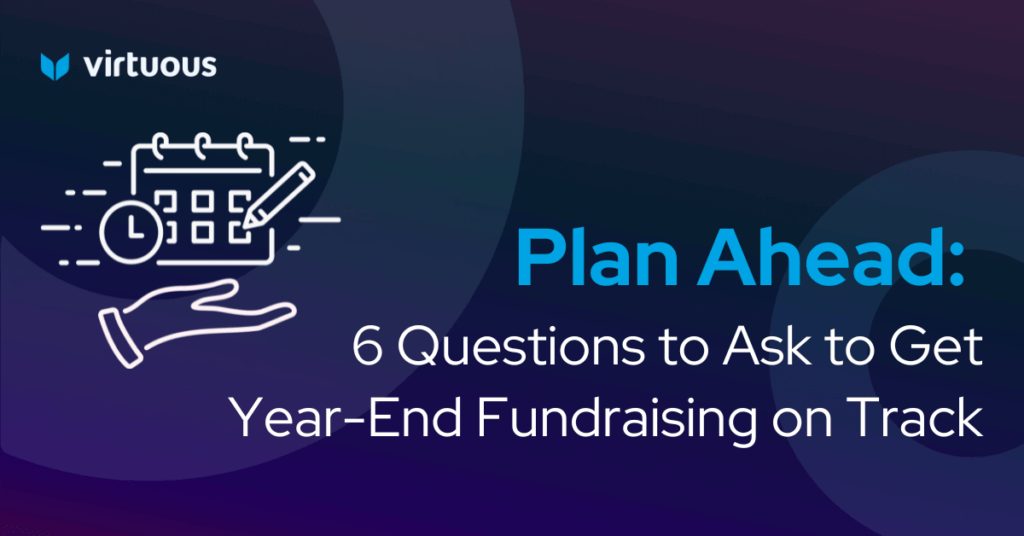 Plan ahead year-end fundraising graphic